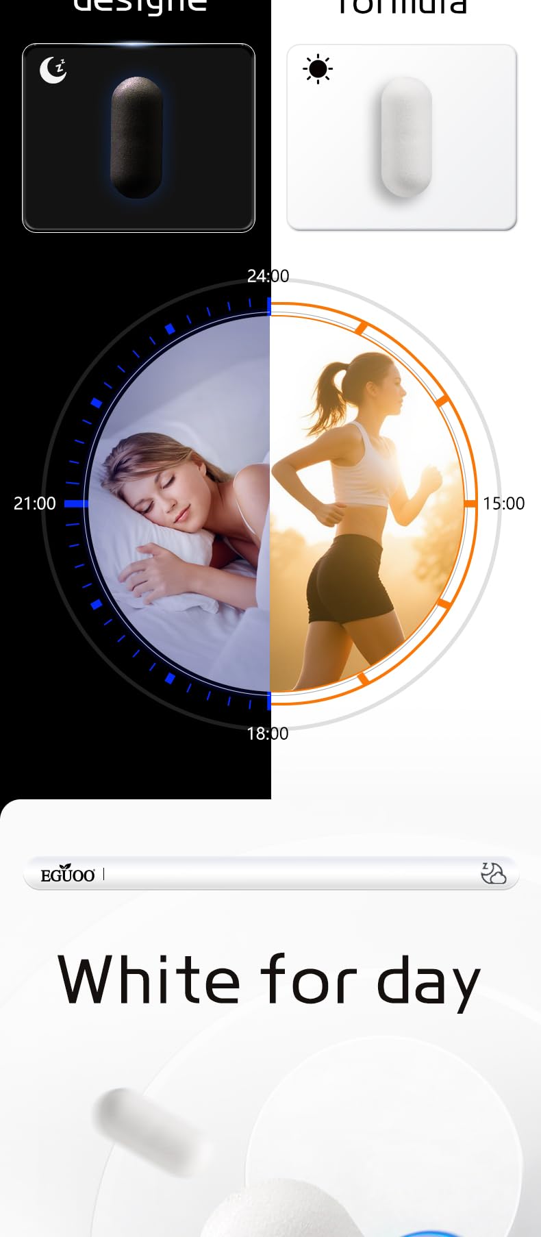 EGUOO Day & Night Sleep Nutrition Pack side view