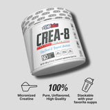 EHP Labs CREA-8 Creatine Monohydrate 500g in a gym setting