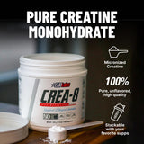 EHP Labs CREA-8 Creatine Monohydrate 500g side view