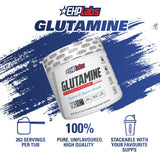 EHP Labs L-Glutamine Powder 500g back view