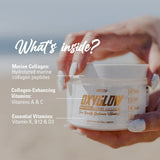 EHP LABS Marine Collagen Powder 72g scoop
