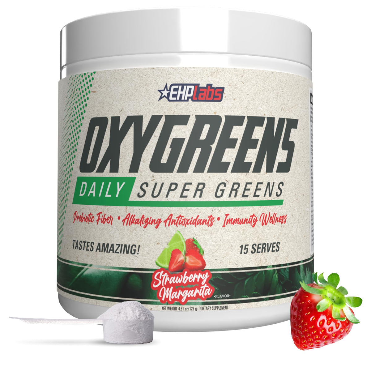 EHP Labs OxyGreens Daily Super Greens Powder front view