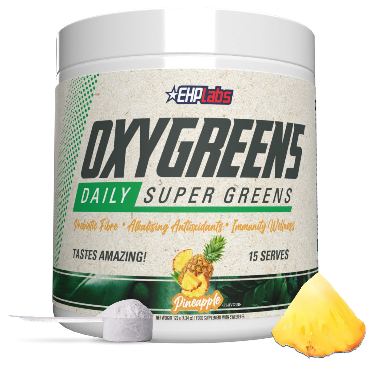 EHP Labs OxyGreens Daily Super Greens Powder front view