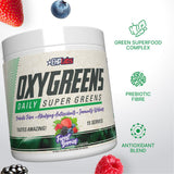 EHP Labs OxyGreens Daily Super Greens Powder scoop with powder