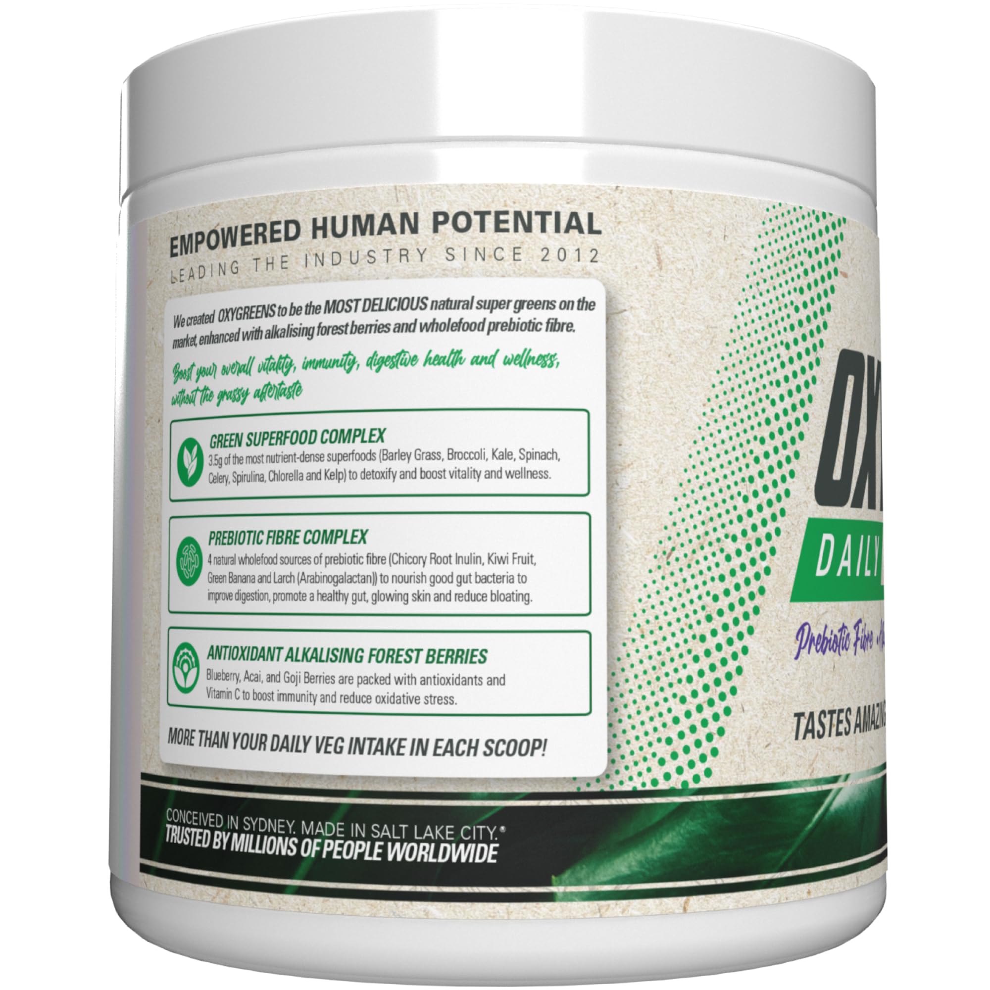 EHP Labs OxyGreens Daily Super Greens Powder serving suggestion