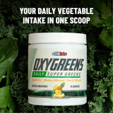 EHP Labs OxyGreens ingredients list on packaging