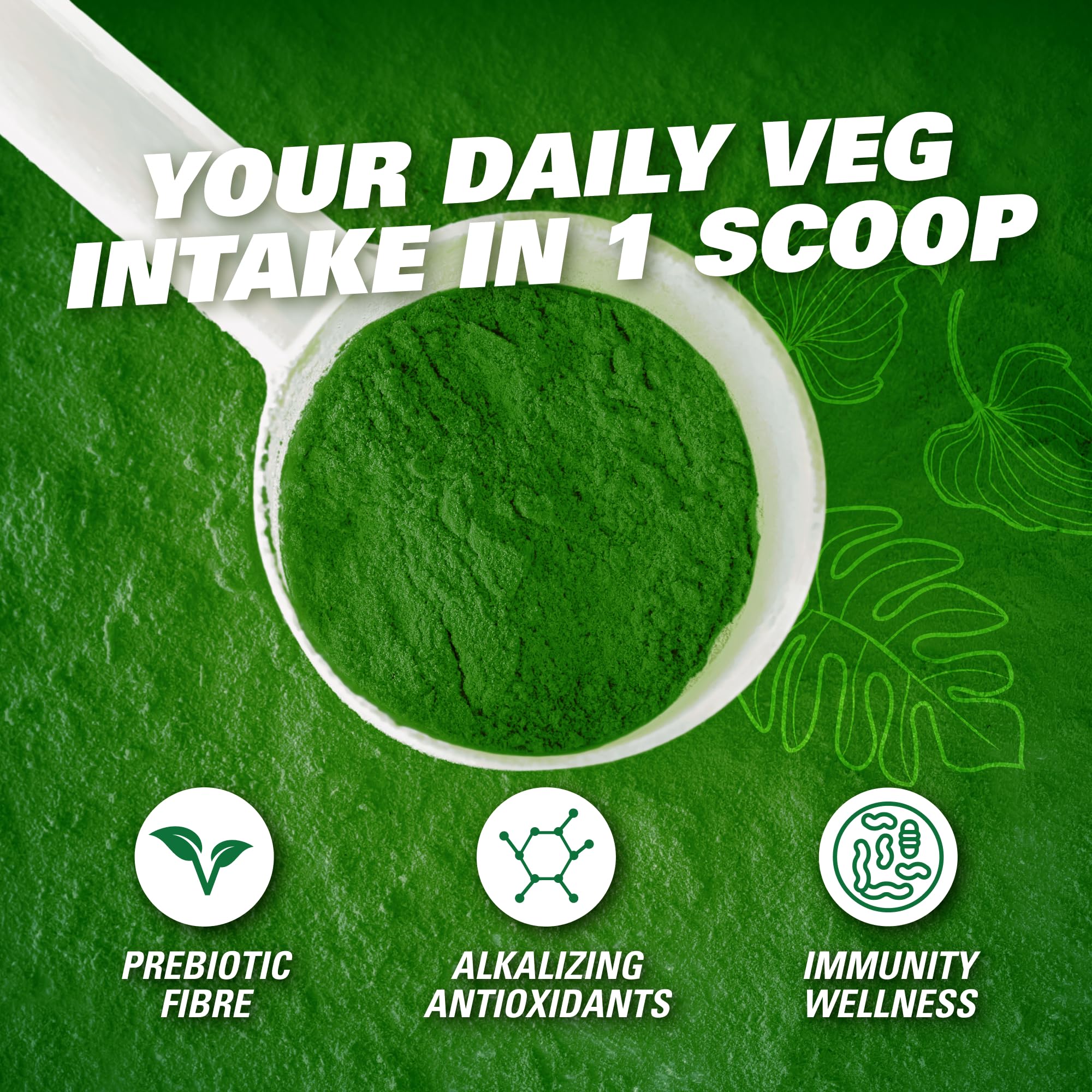 EHP Labs Spirulina Superfood Powder 247g scoop with powder