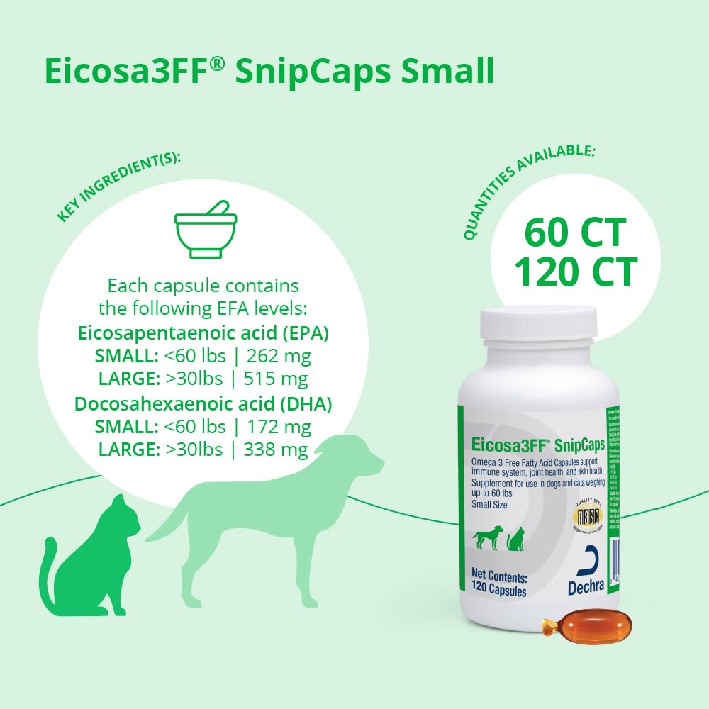 Eicosa3FF Omega-3 SnipCaps opened showing the tip cut off