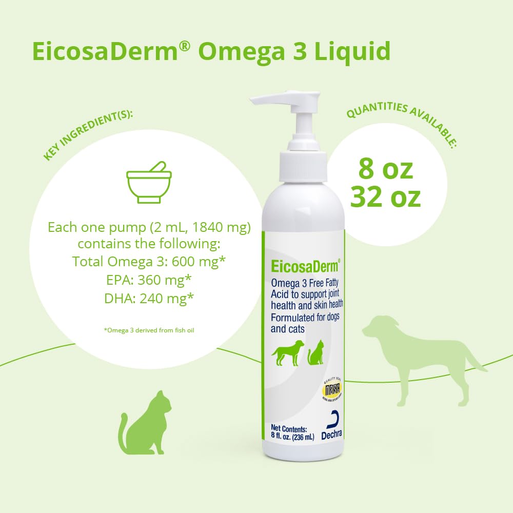 EicosaDerm Omega-3 Fish Oil 227g side view showing pump mechanism