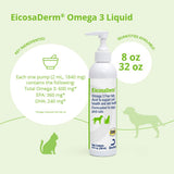 EicosaDerm Omega-3 Fish Oil 227g side view showing pump mechanism