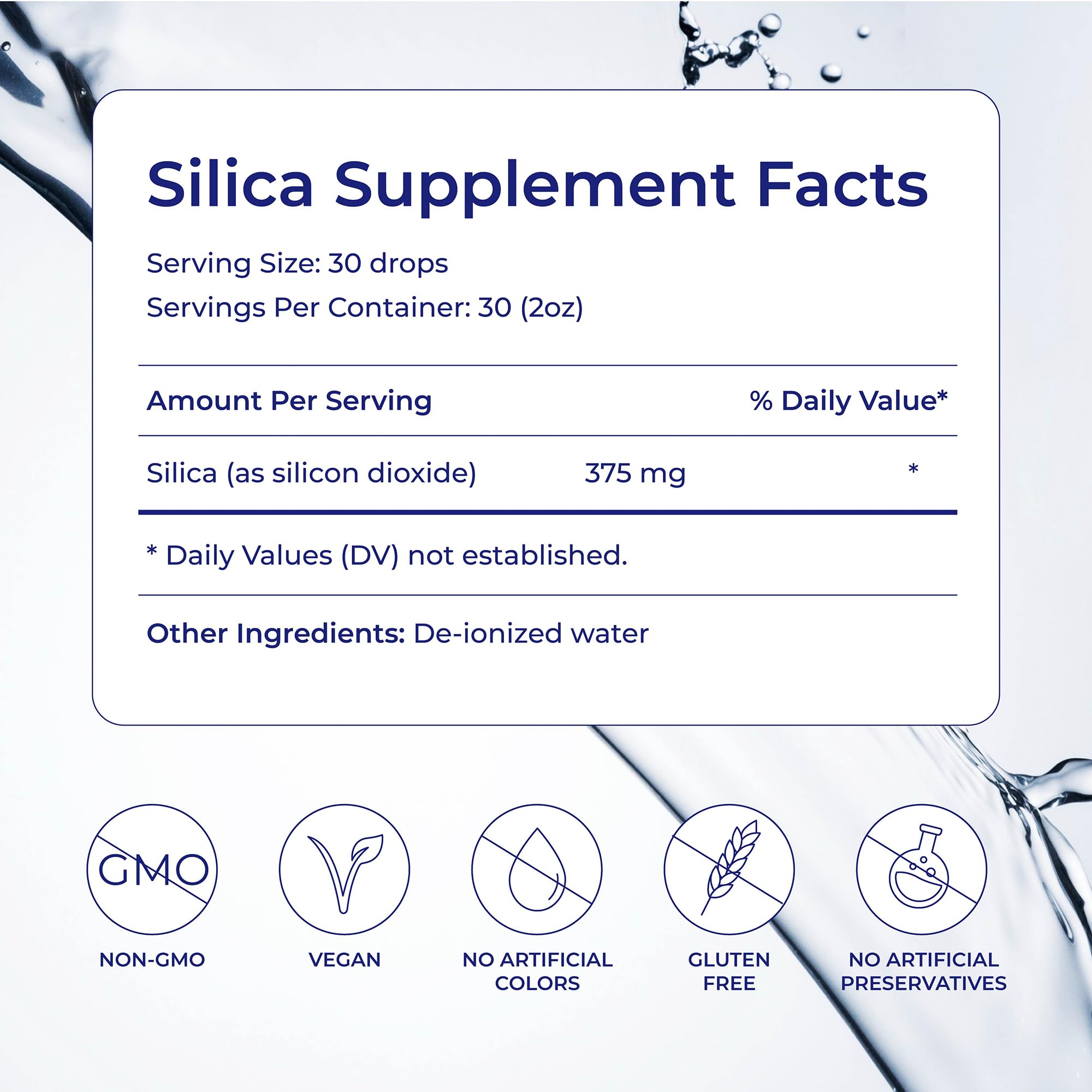 Eidon Ionic Minerals Silica Supplement 272g back view