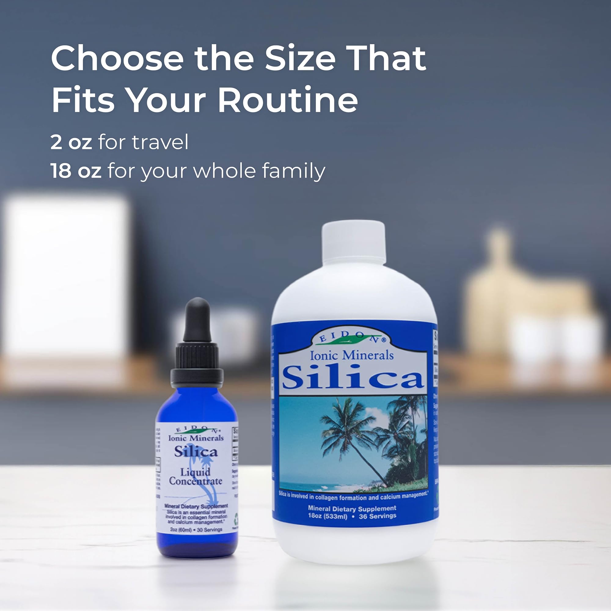 Eidon Ionic Minerals Silica Supplement packaging details