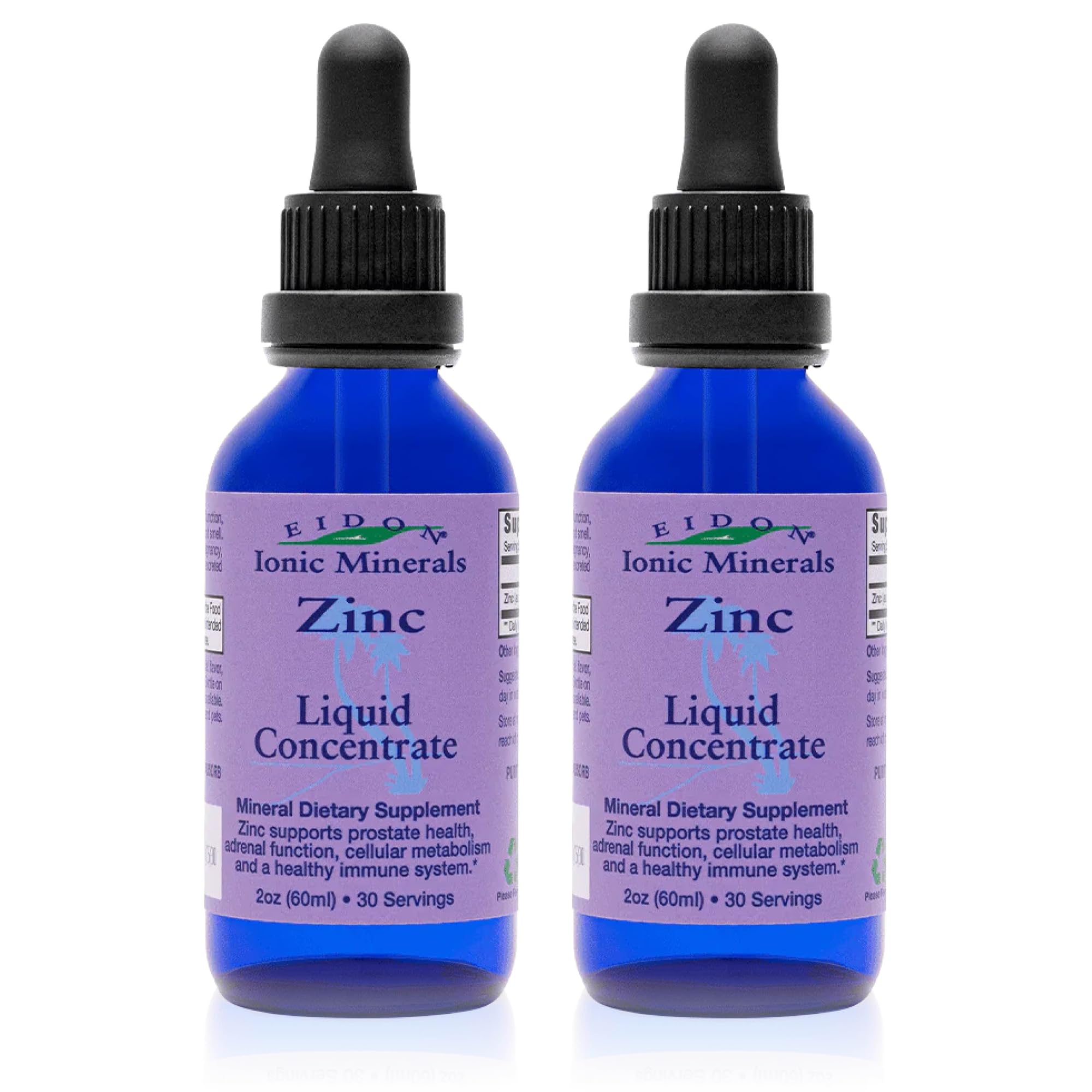 Eidon Ionic Minerals Zinc Liquid Supplement 257g front view