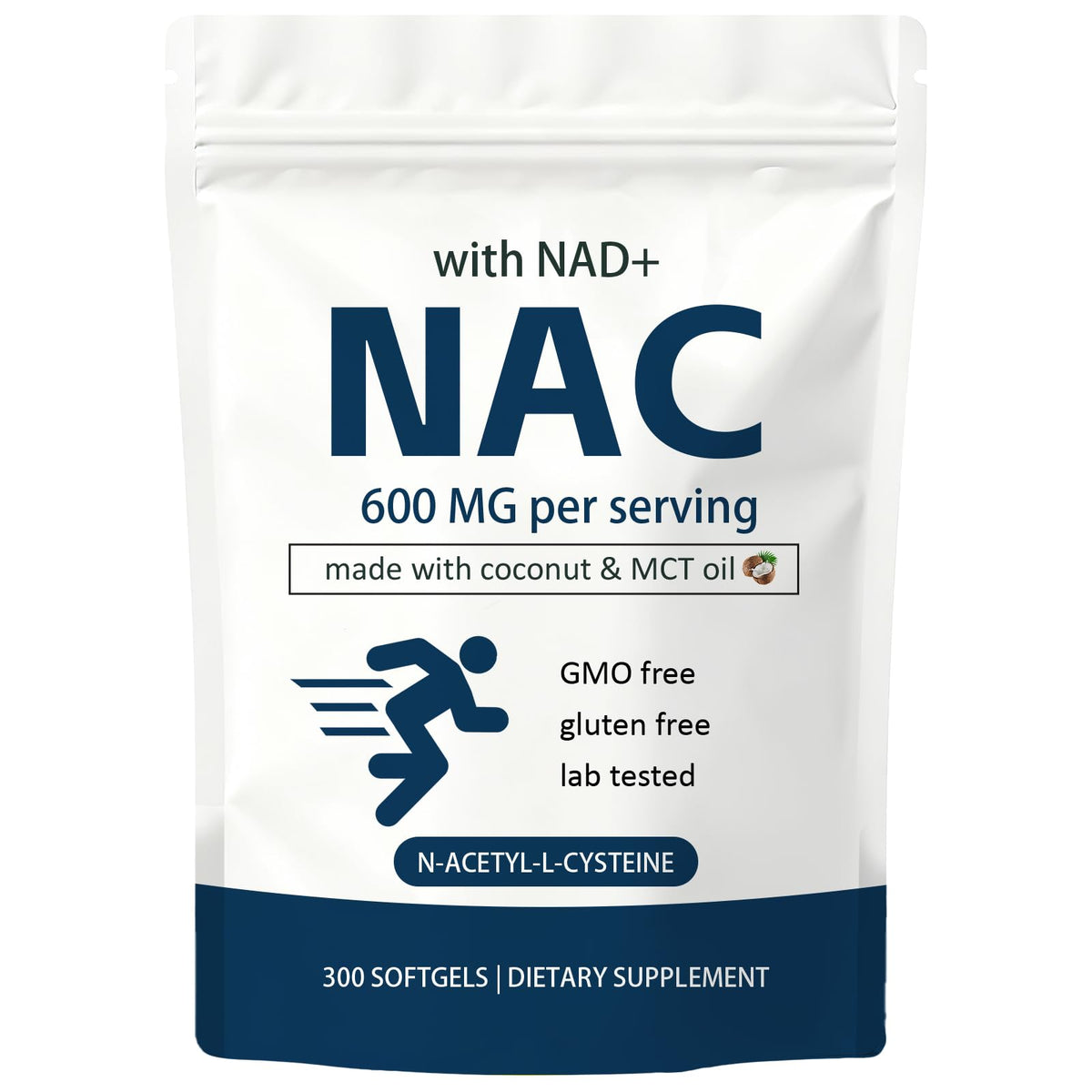 EILTEAU NAC 600mg Softgel Complex front view with packaging