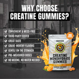Ekkovision Creatine Gummies in a bowl with a few gummies displayed