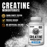 Ekkovision Creatine Monohydrate Capsules lifestyle scene with gym equipment