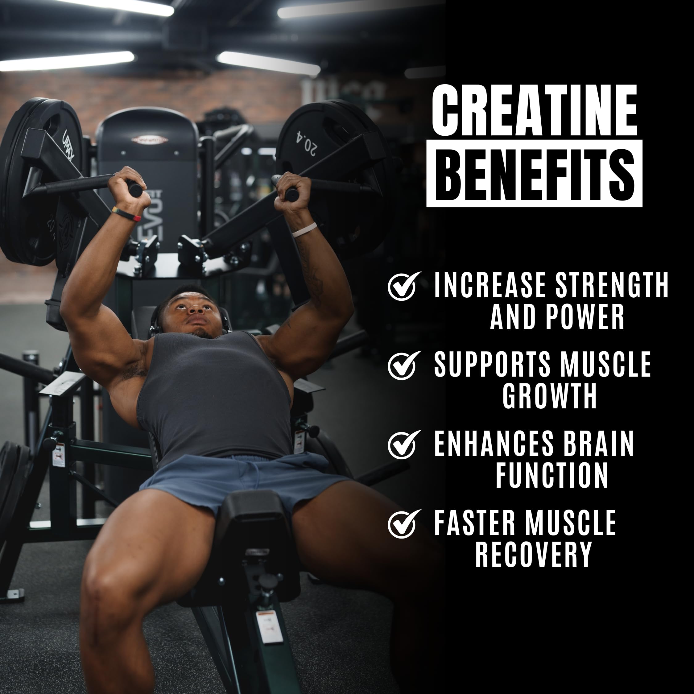 Ekkovision Creatine Monohydrate Capsules packaging with serving size details