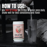 Ekkovision Creatine Monohydrate container with serving scoop