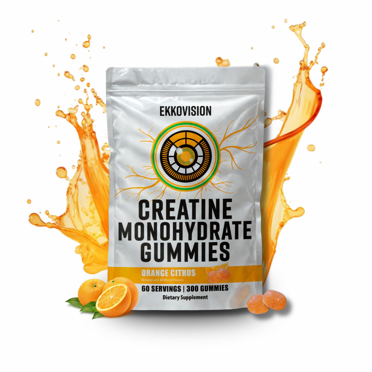 Ekkovision Creatine Monohydrate Gummies packaging front view
