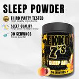 Ekkovision Ekko Z'S Sleep Aid Formula Peach Mango scoop with powder
