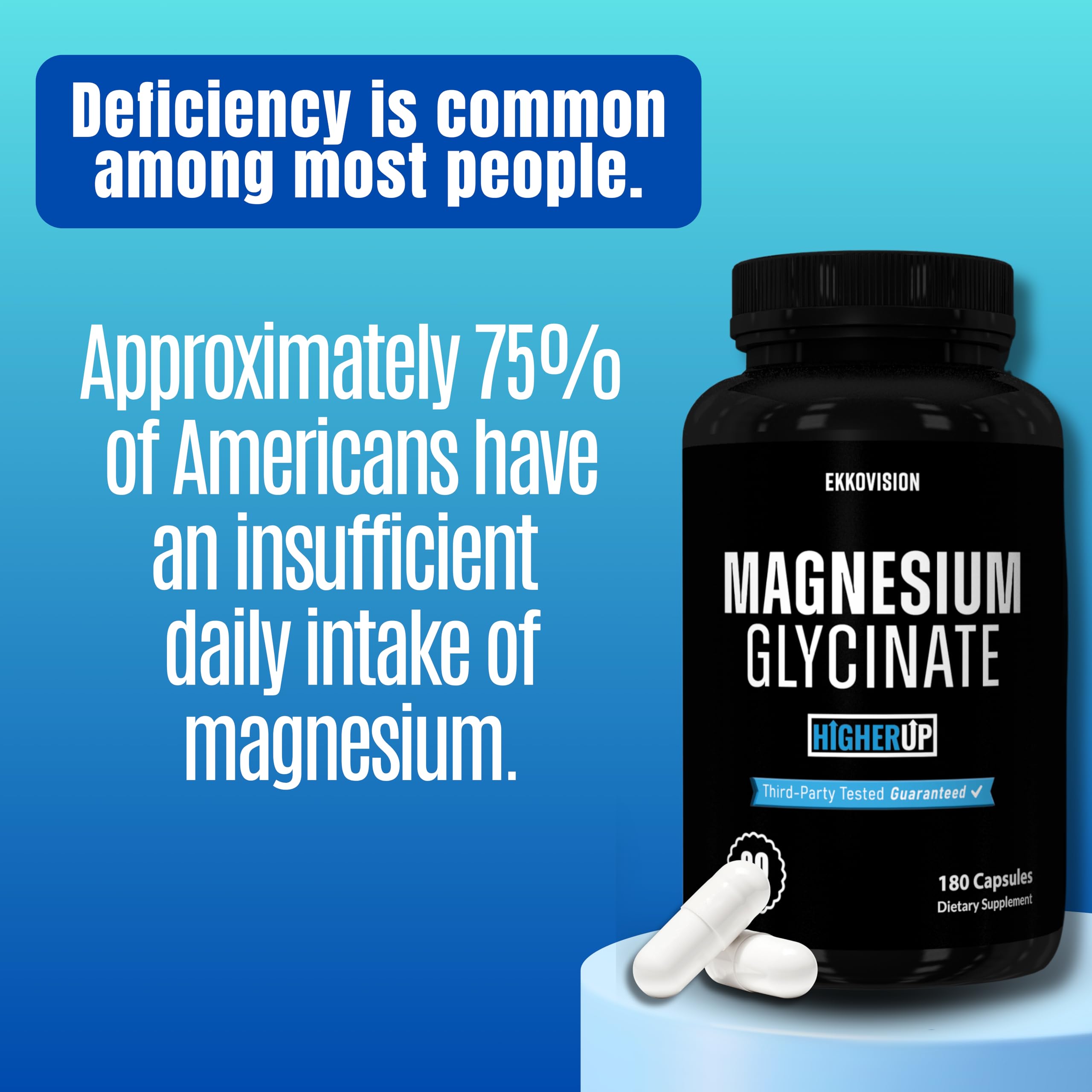 Ekkovision Magnesium Glycinate bottle with a measuring spoon