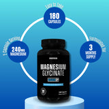 Ekkovision Magnesium Glycinate capsules on a wooden table