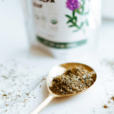 Elanen Naturals Alfalfa Leaf Herb 113g herb in a cup