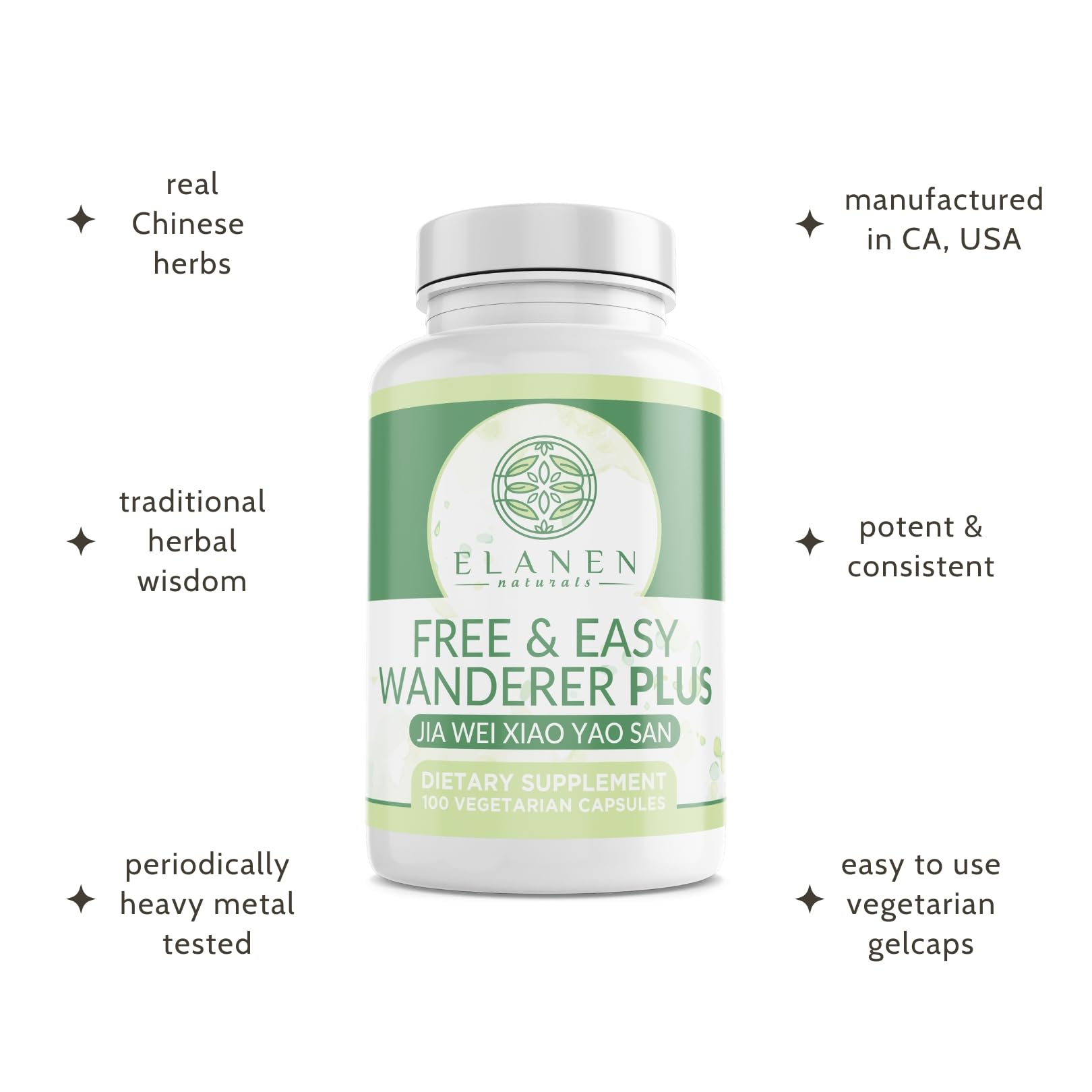 Elanen Naturals Jia Wei Xiao Yao San ingredients list