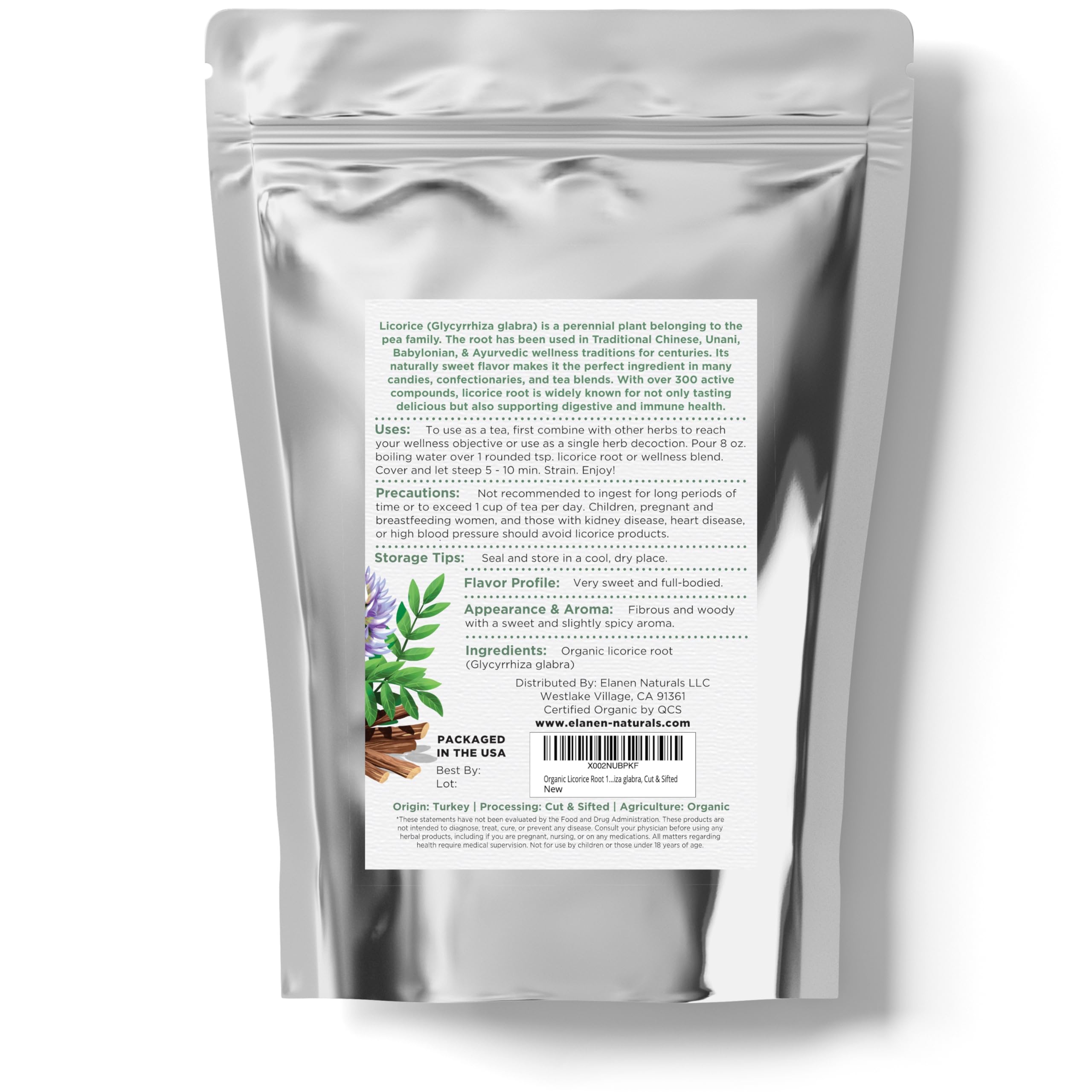 Elanen Naturals Licorice Root ingredients list