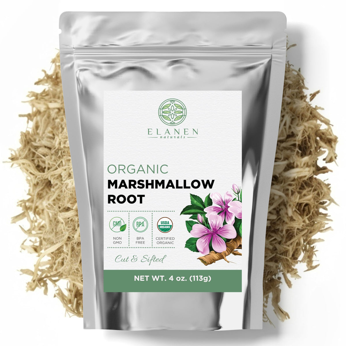Elanen Naturals Marshmallow Root Tea 113g front view
