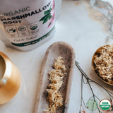 Elanen Naturals Marshmallow Root Tea in a cup