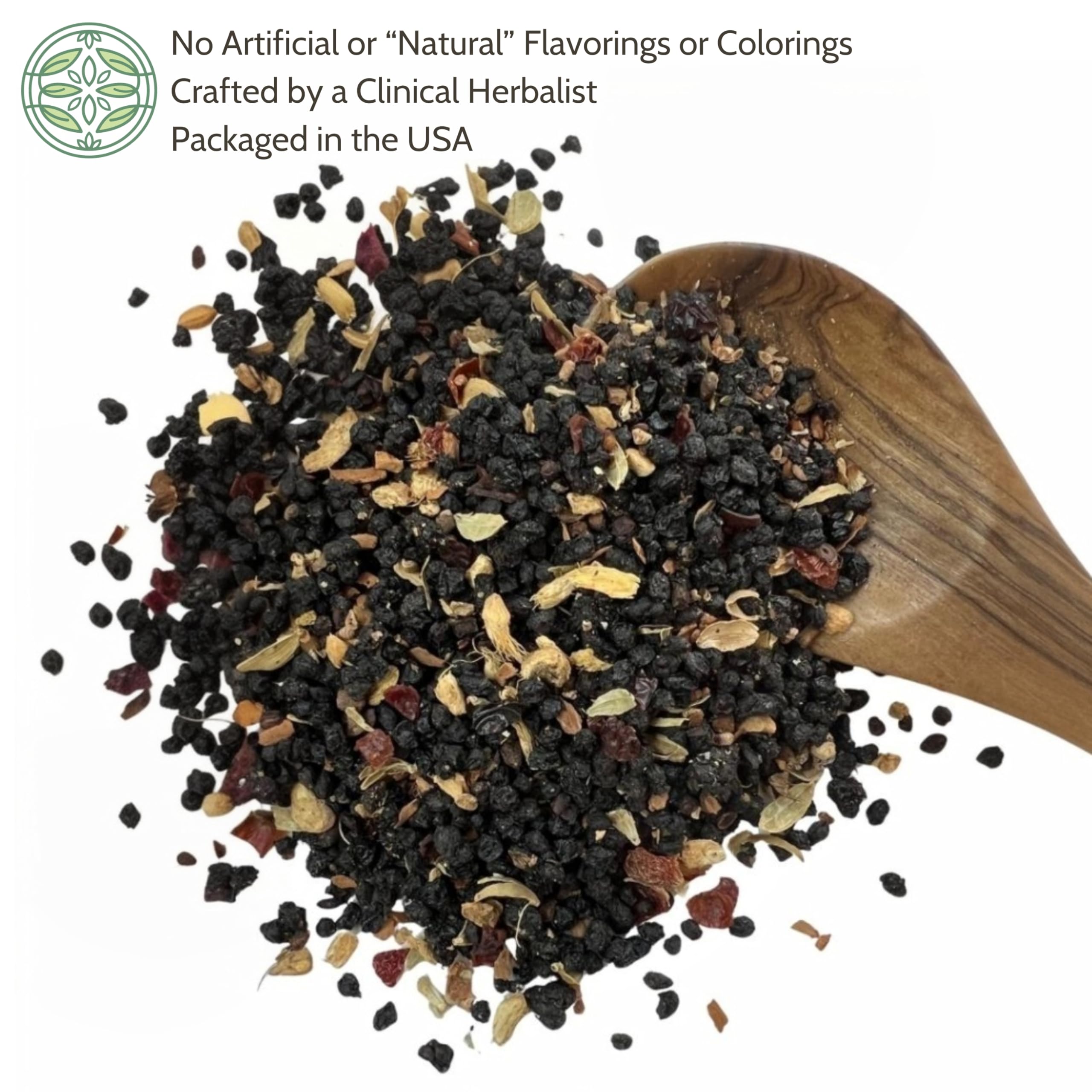 Elanen Naturals Organic Elderberry Syrup Kit contents including brew bag