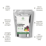Elanen Naturals Organic Elderberry Syrup Kit with honey and brew bag