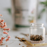 Elanen Naturals Organic Milk Thistle Seeds lifestyle scene with ingredients