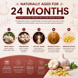 ELARE Aged Garlic Extract Softgels with a measuring spoon