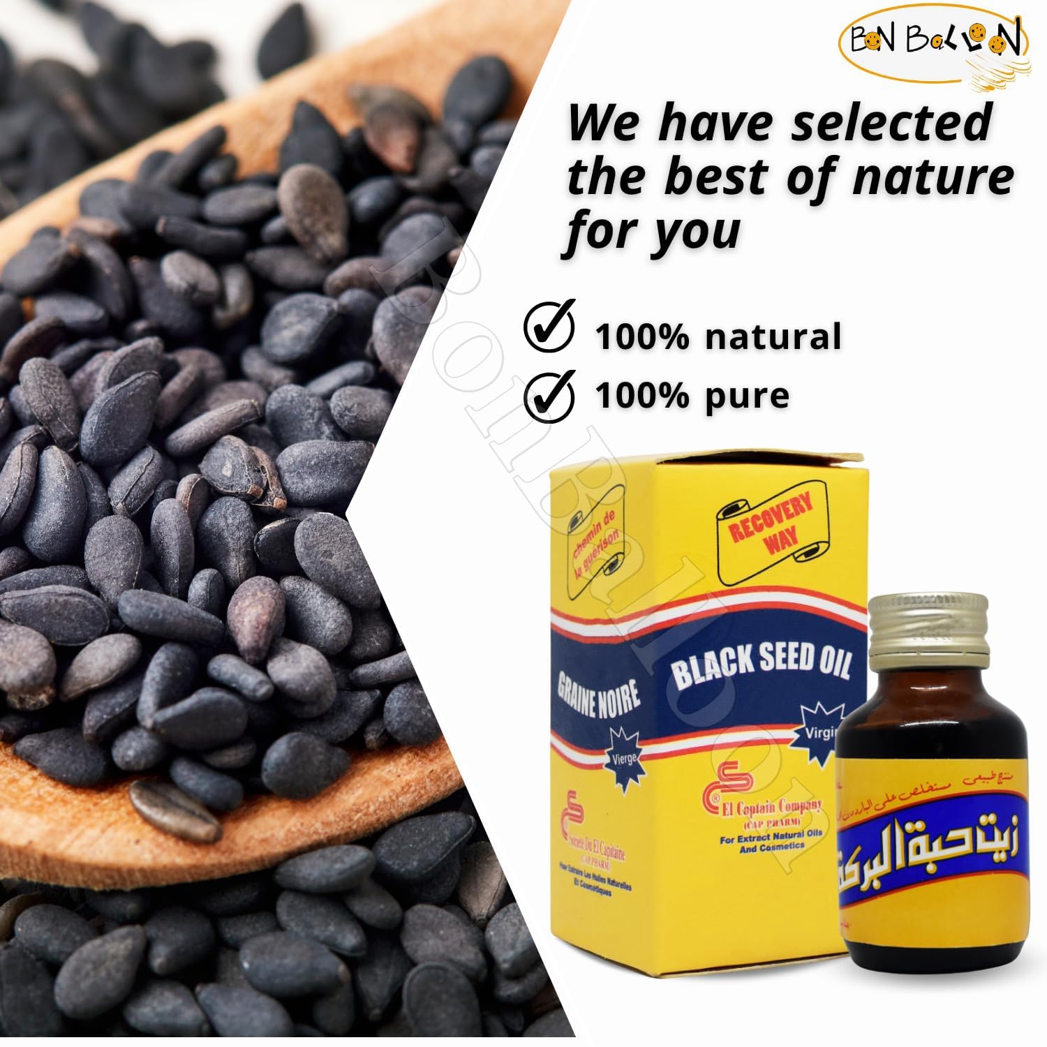 Elcaptain Black Seed Oil 240ml packaging details