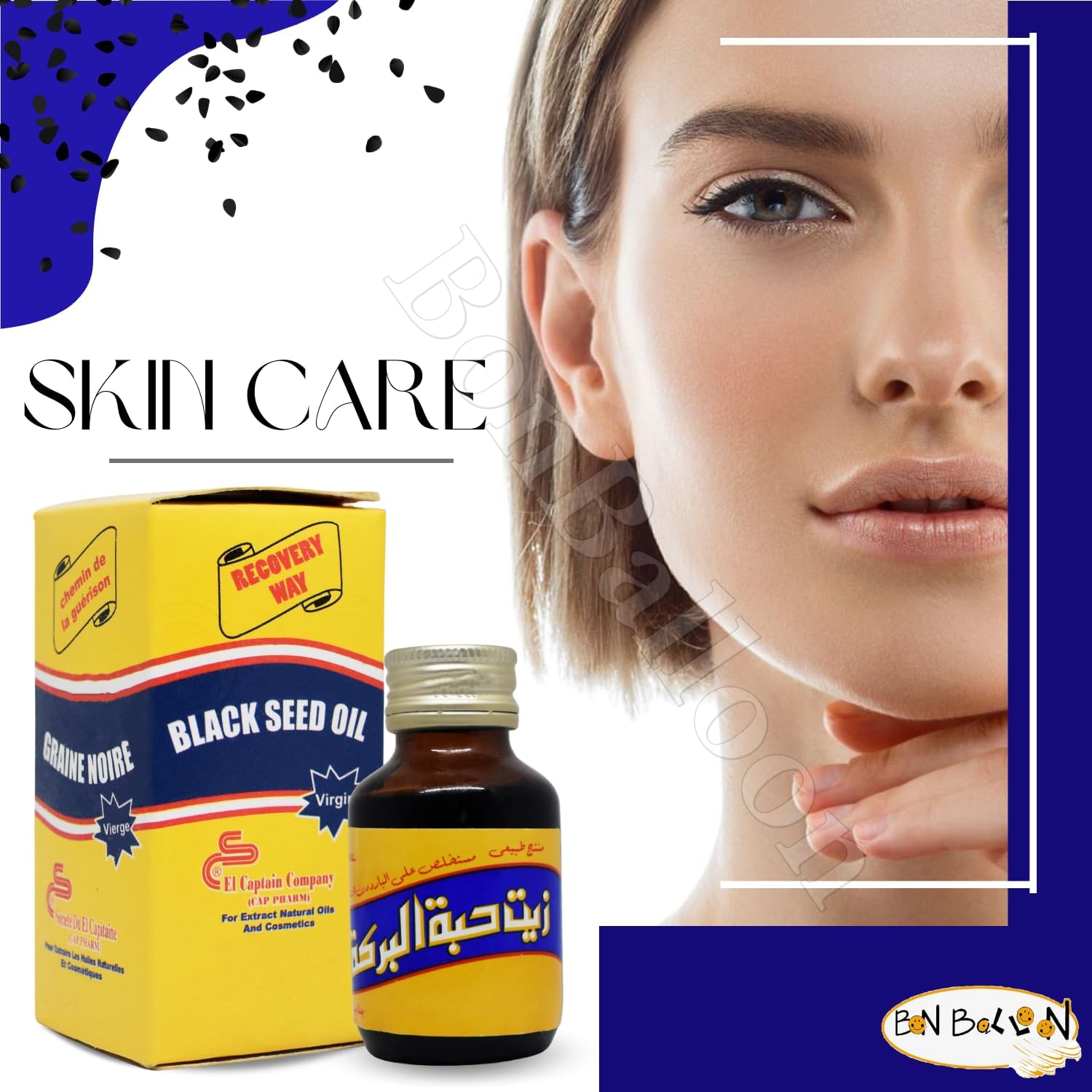 Elcaptain Black Seed Oil 240ml with measuring spoon