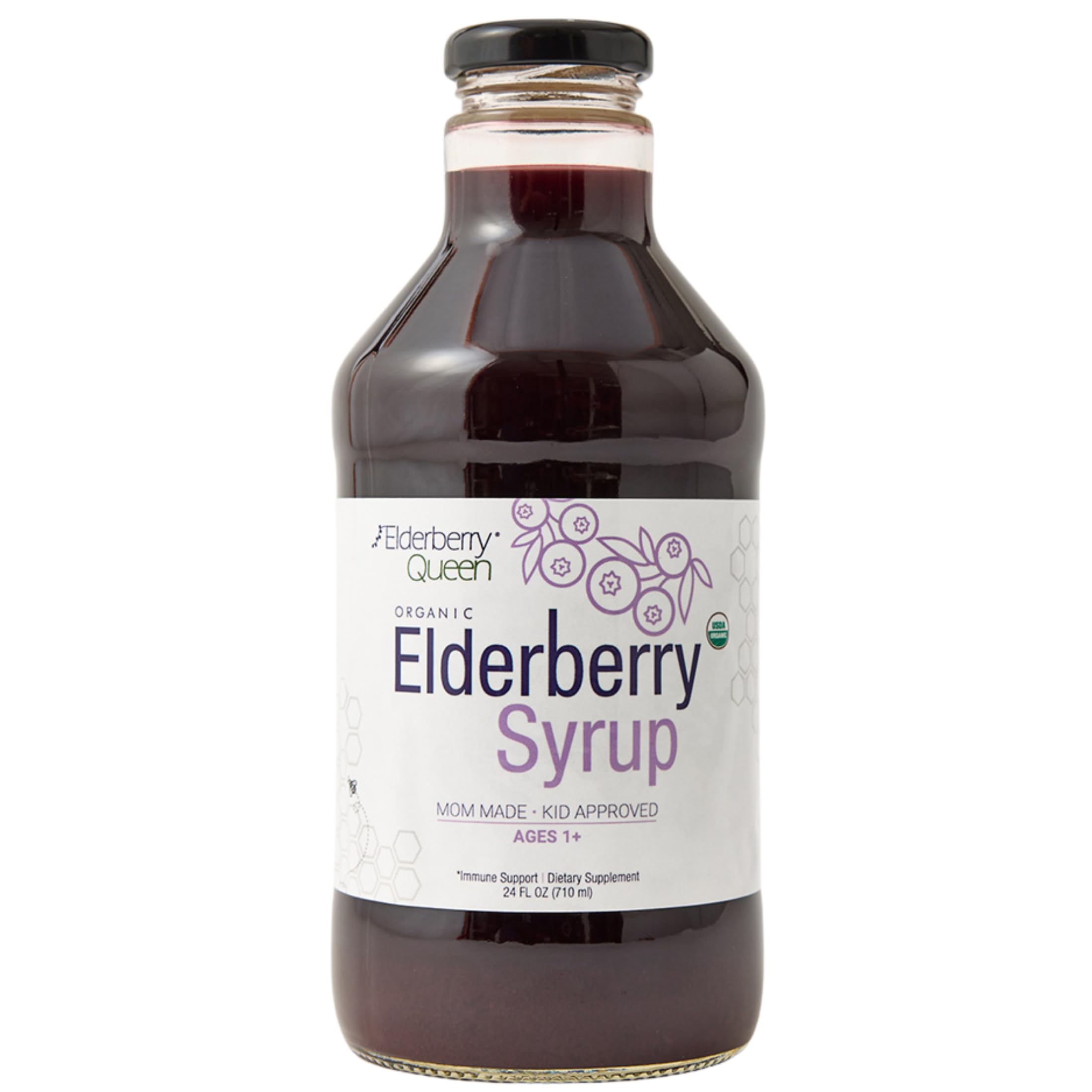 Elderberry Queen Elderberry Syrup 1352g front view
