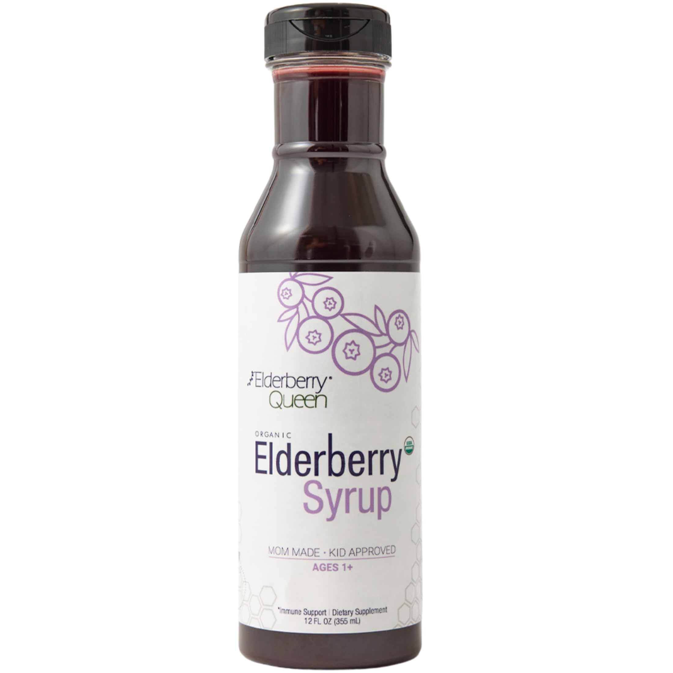 Elderberry Queen Elderberry Syrup 440g front view