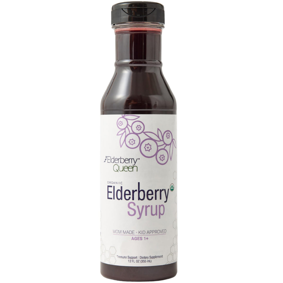 Elderberry Queen Elderberry Syrup 440g front view