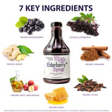 Elderberry Queen Elderberry Syrup 850g bottle close-up