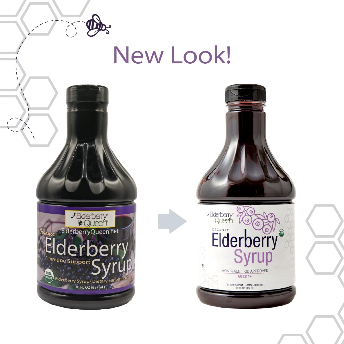 Elderberry Queen Elderberry Syrup 850g packaging