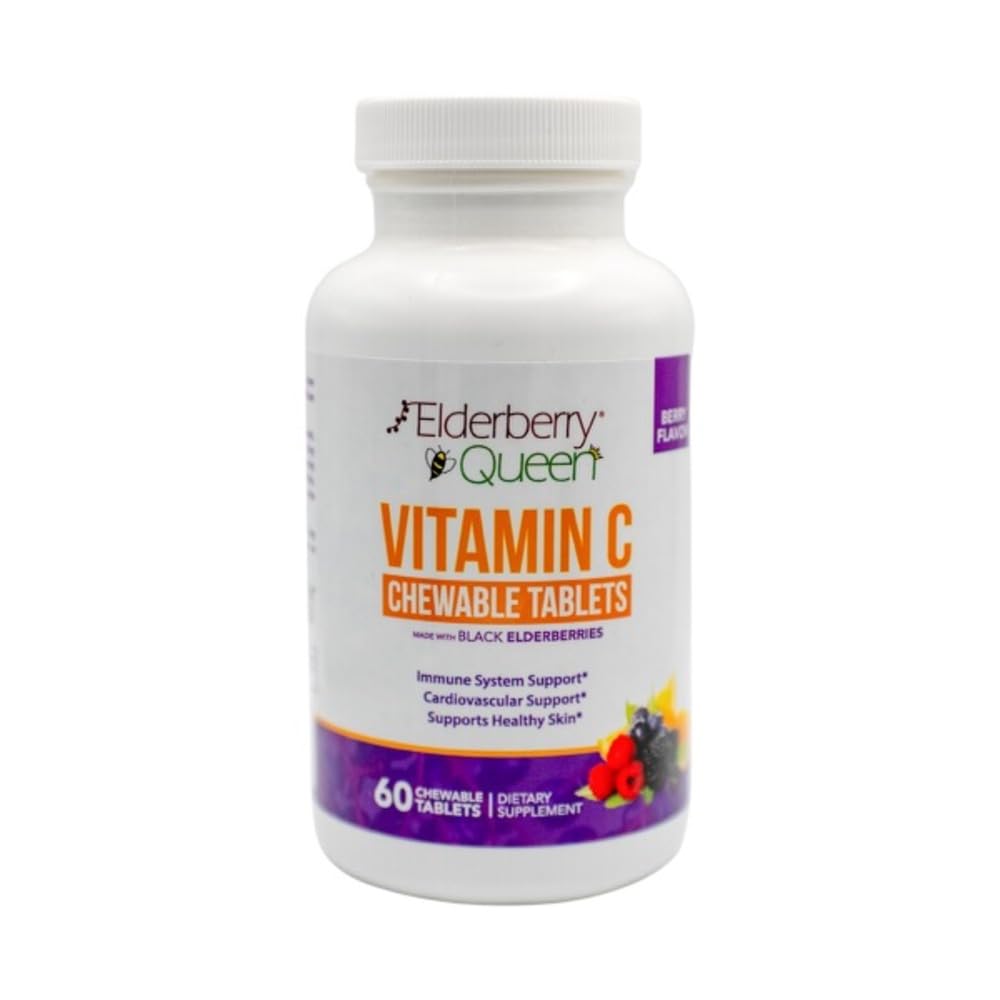 Elderberry Queen Vitamin C Chewables 500mg front view