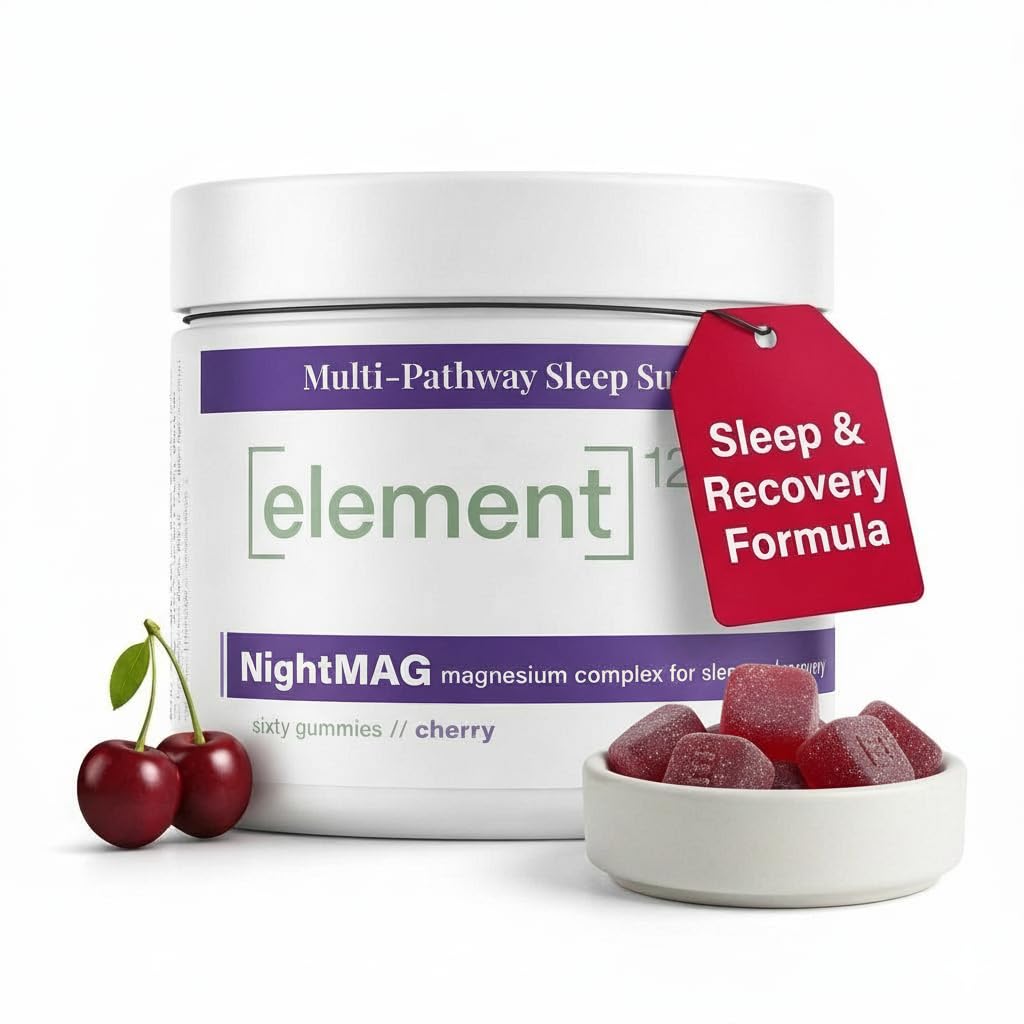 ELEMENT12 NightMAG Magnesium Gummies front view with cherry flavour