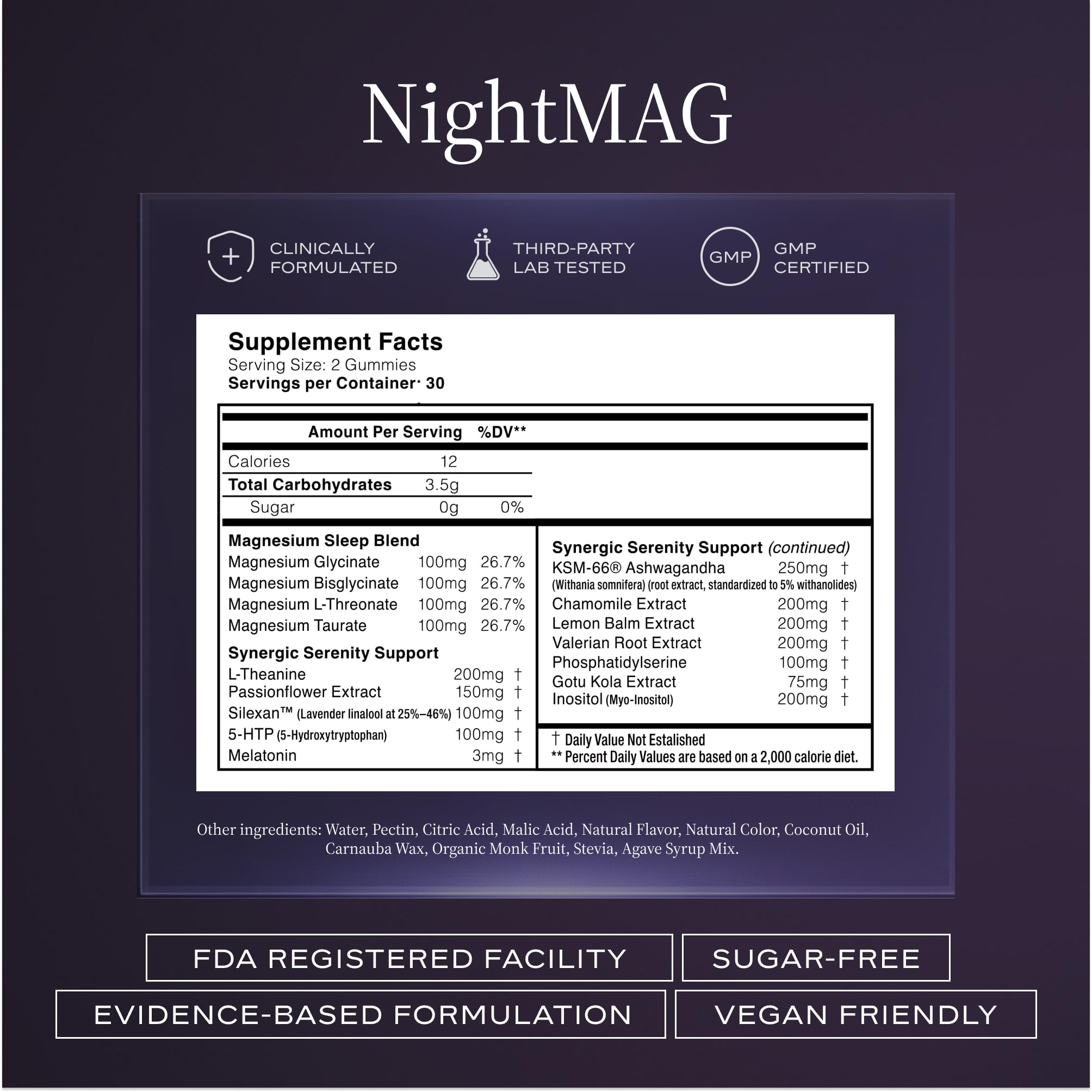 ELEMENT12 NightMAG Magnesium Gummies in a bowl