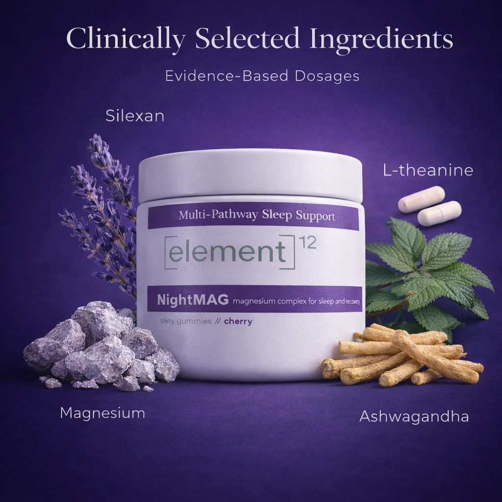 ELEMENT12 NightMAG Magnesium Gummies packaging side view