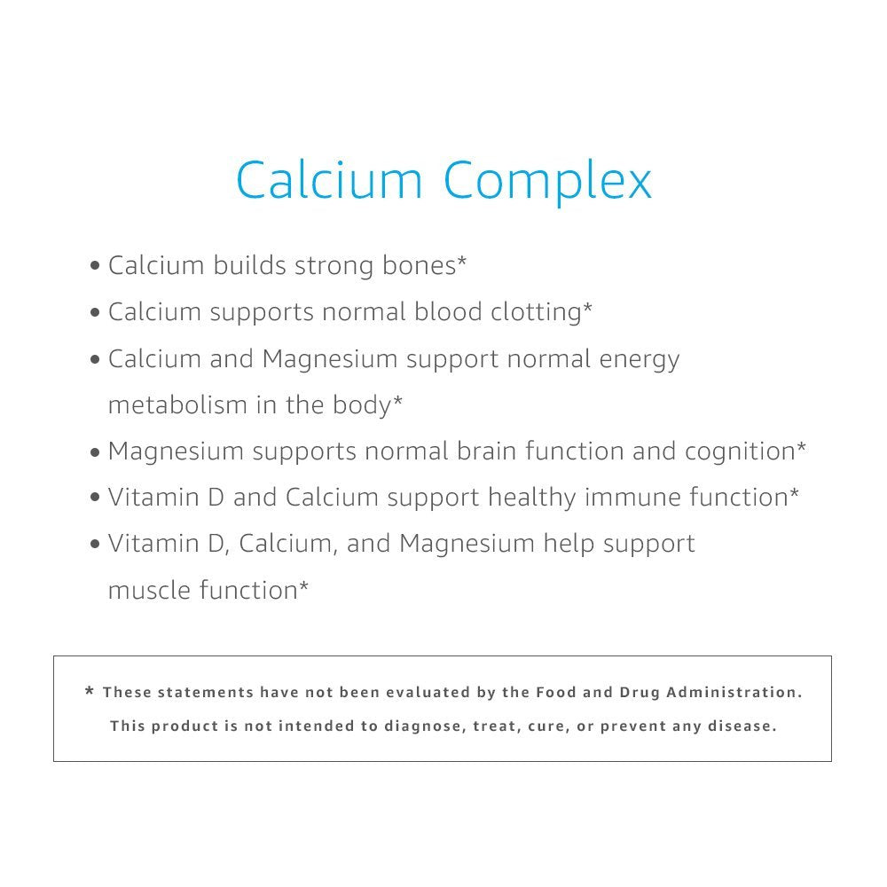 Elements Calcium Complex 750mg vegan capsules with ingredients list