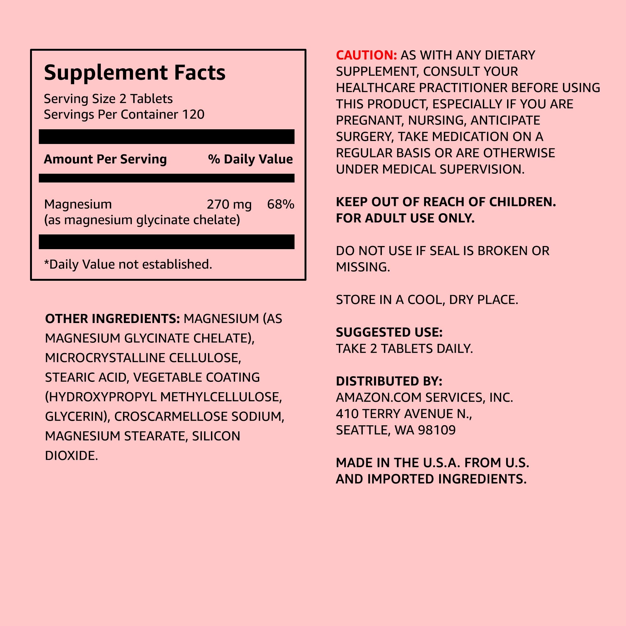 Elements Chelated Magnesium bottle side view