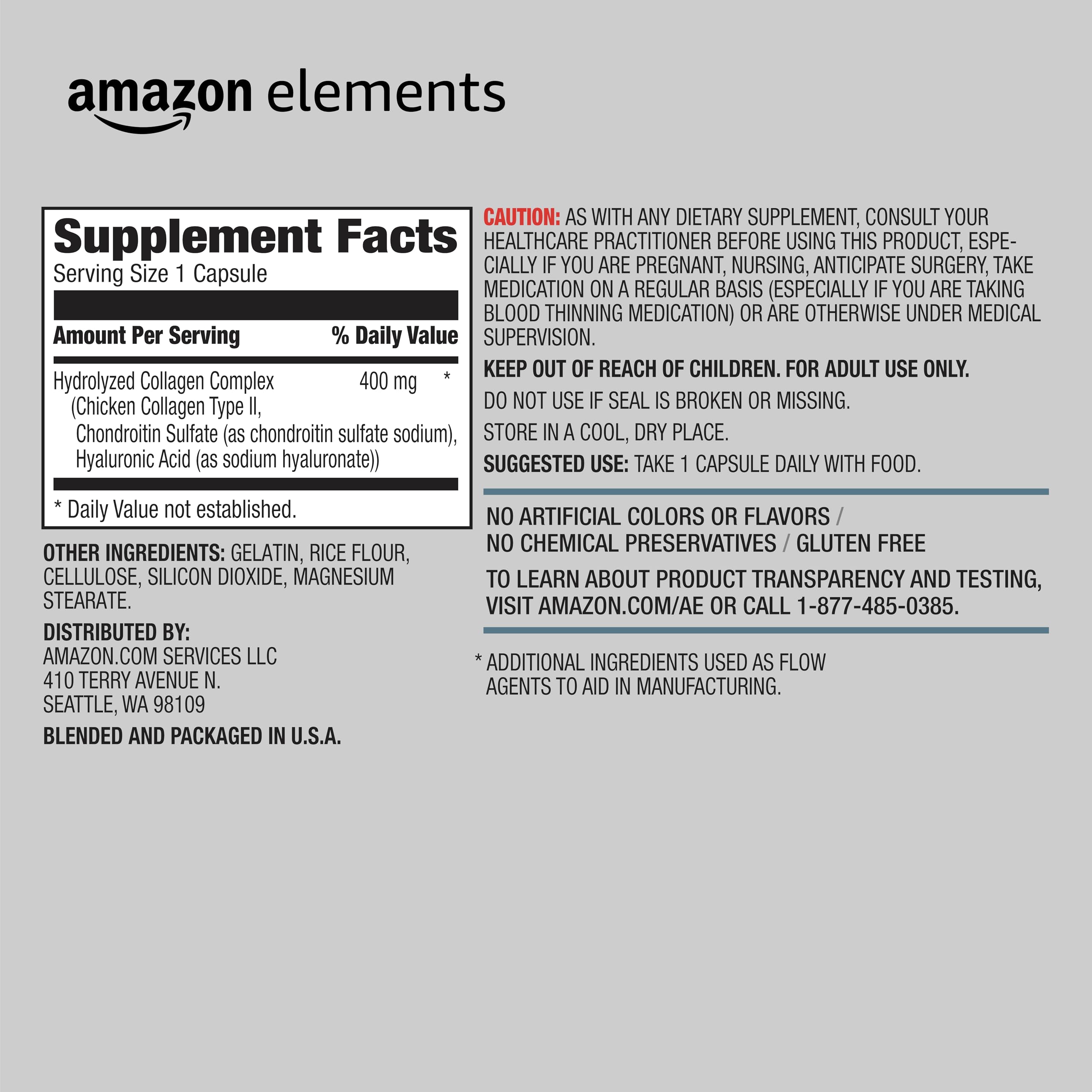 Elements Collagen Capsules close-up of the capsules