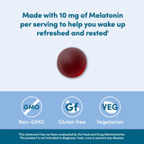 Elements Melatonin Gummies 10mg Strawberry back view with nutritional information